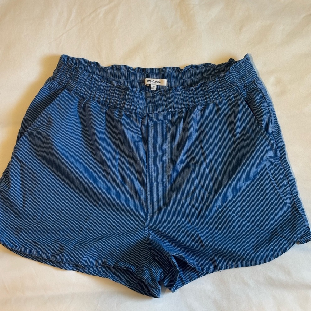Madewell High Waisted Pinstripe Shorts